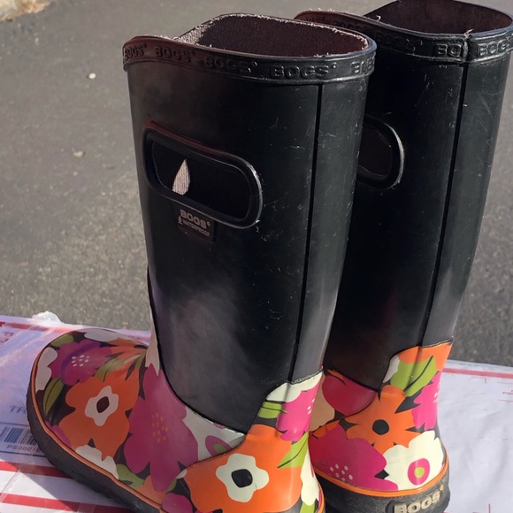 Bogs Harper Girl’s Spring Floral Waterproof Rain Boots Size 3 - Picture 8 of 12